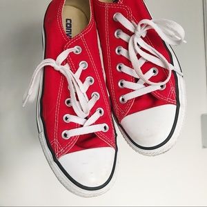 Red Low Rise Chucks